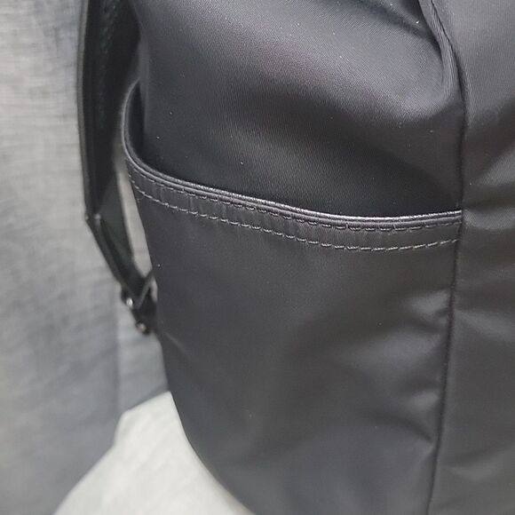 MioMojo Orlando VEGAN Black Leather Backpack -  Minimalist, Nylon, Recycled main image 6